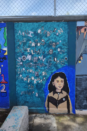 Mural diseñado por Valentina y Fernanda