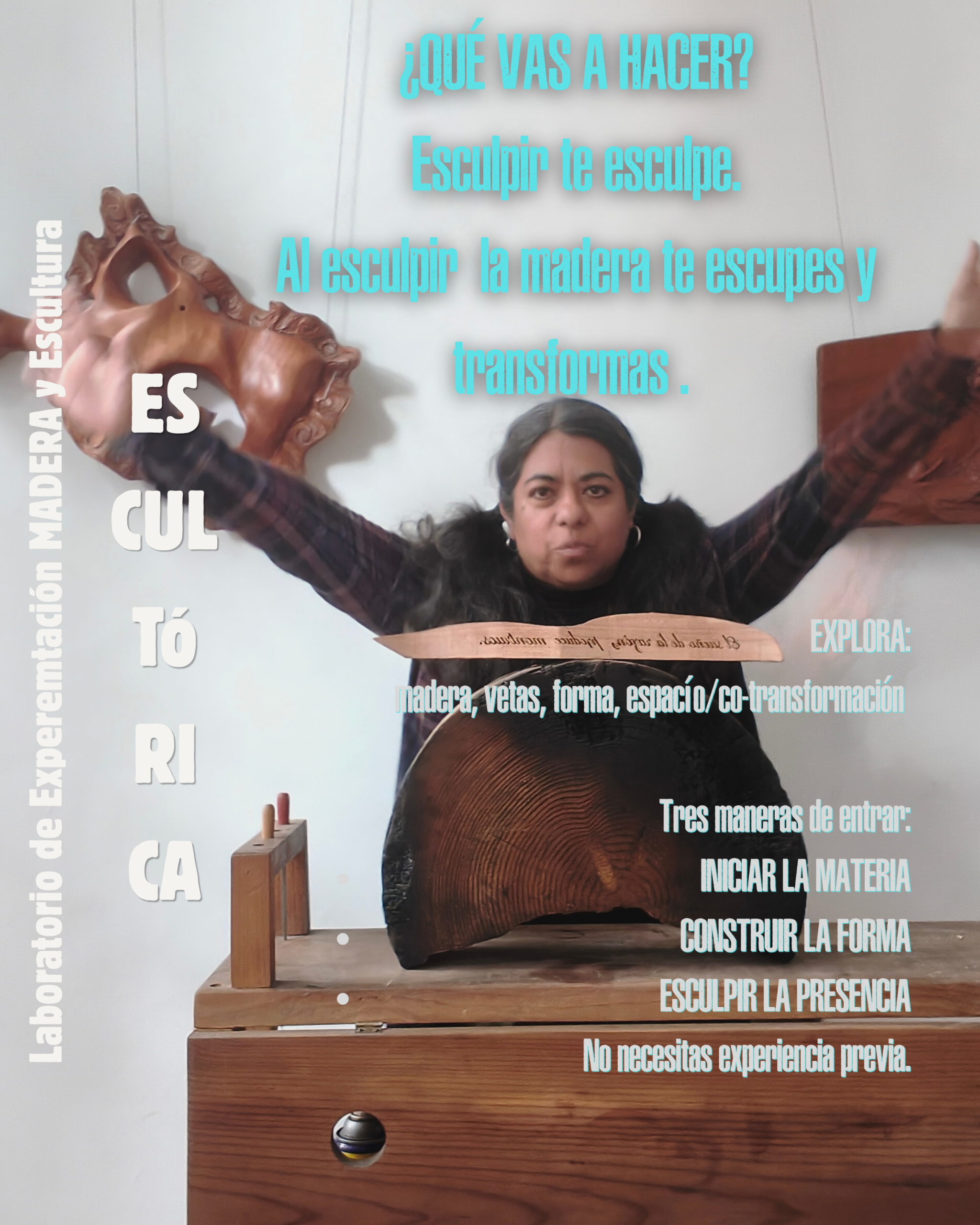 Experiencia de esculpir en madera con MONIXX